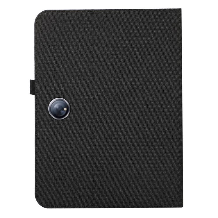 For OnePlus Pad Pro Leather Case Card Holder Cloth Texture Tablet Stand Cover - Black