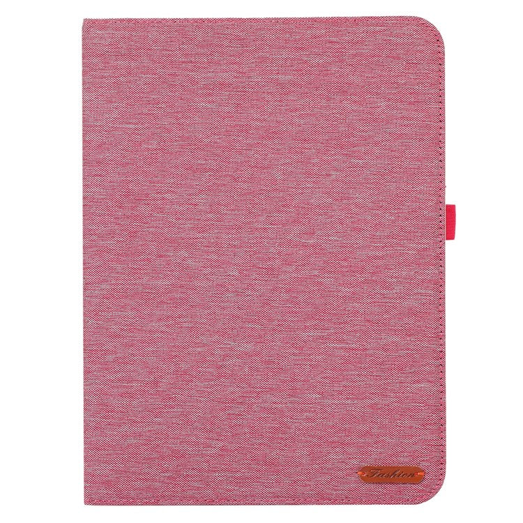 For OnePlus Pad Pro Leather Case Card Holder Cloth Texture Tablet Stand Cover - Pink