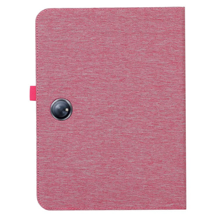 For OnePlus Pad Pro Leather Case Card Holder Cloth Texture Tablet Stand Cover - Pink