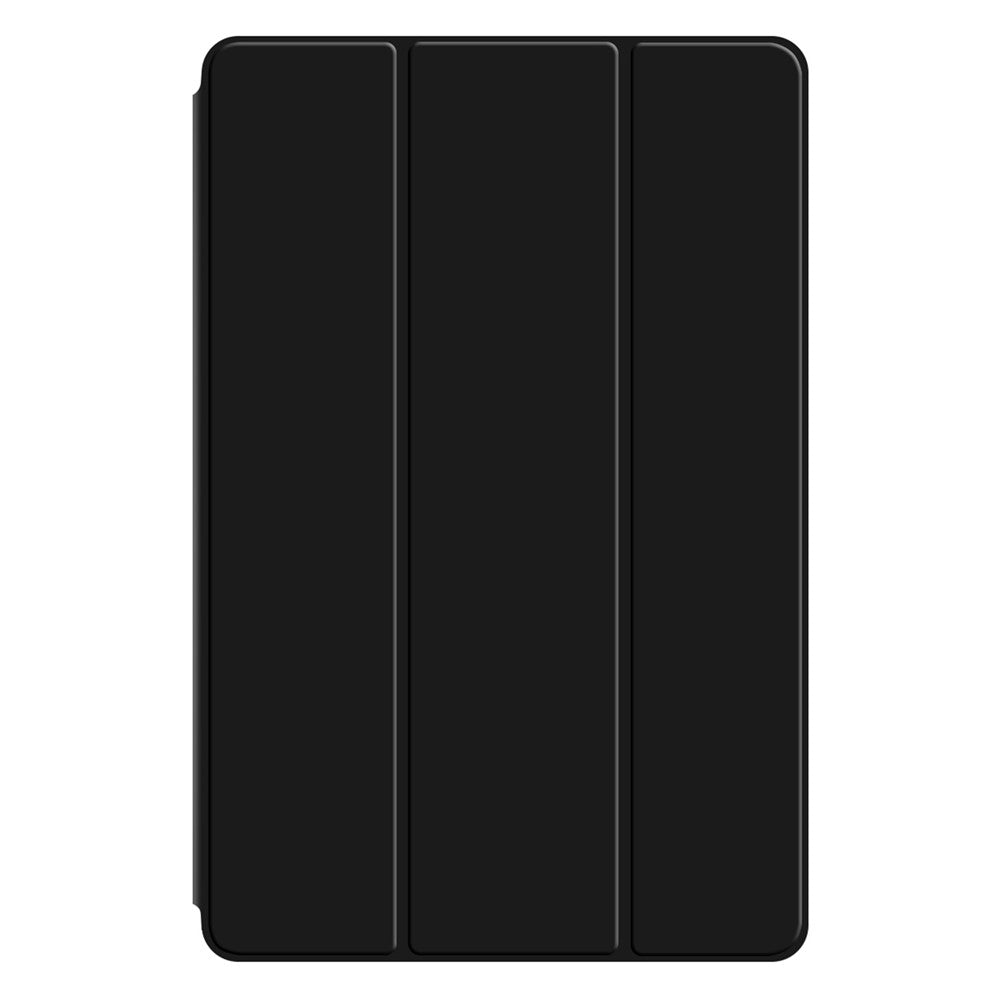 For Lenovo Xiaoxin Pad Pro 12.7 inch Case PU Leather TPU Back Trifold Stand Tablet Cover - Black