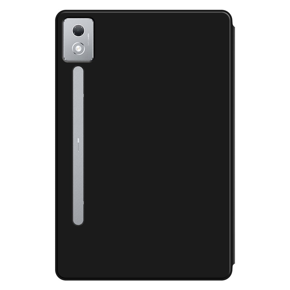 For Lenovo Xiaoxin Pad Pro 12.7 inch Case PU Leather TPU Back Trifold Stand Tablet Cover - Black