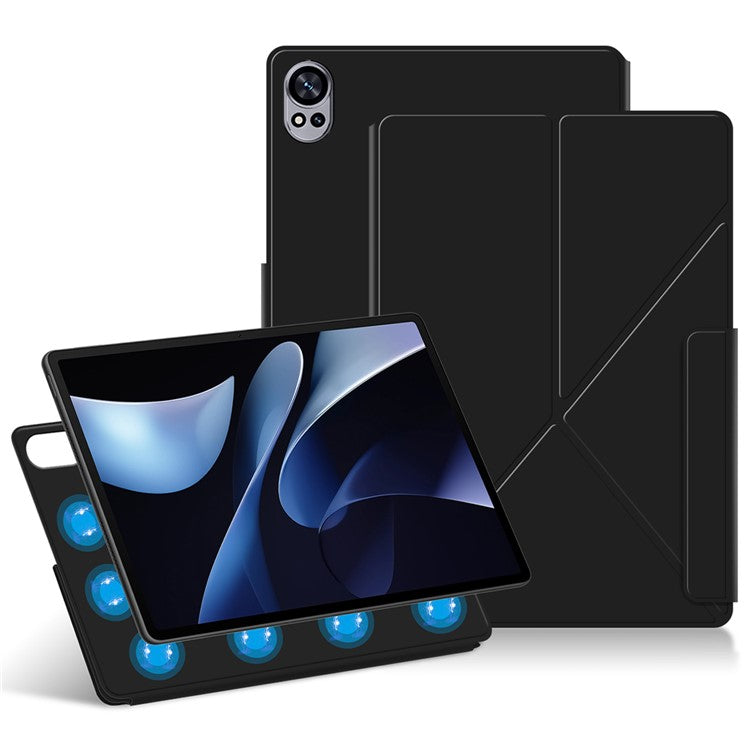 For Huawei MatePad Air (2024) Leather Case Origami Stand Magnetic Tablet Cover Auto Wake / Sleep - Black