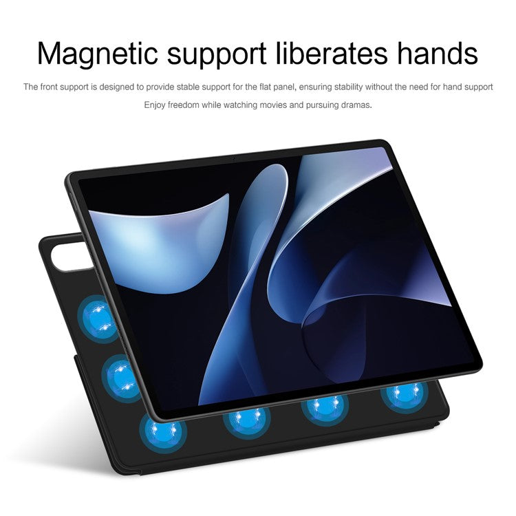 For Huawei MatePad Air (2024) Leather Case Origami Stand Magnetic Tablet Cover Auto Wake / Sleep - Black