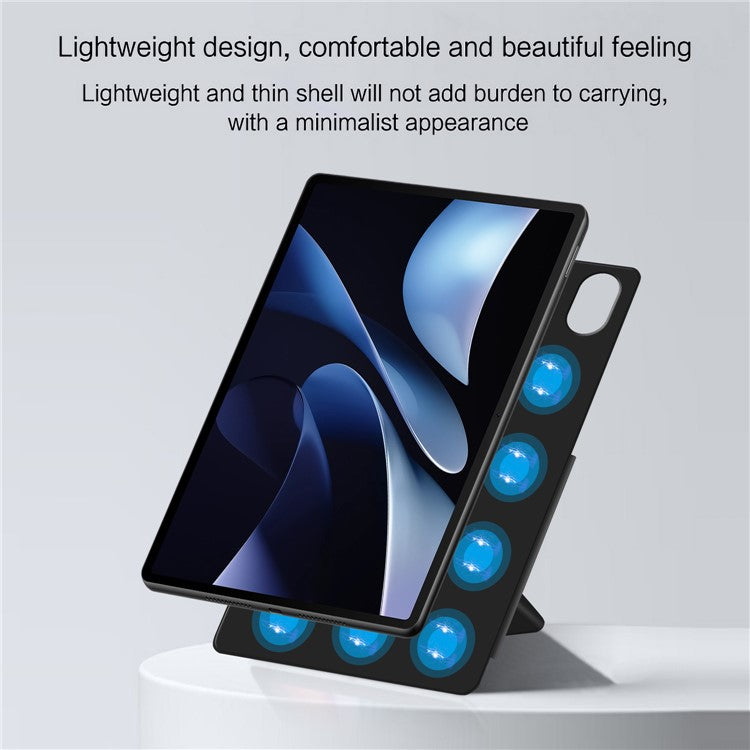 For Huawei MatePad Air (2024) Leather Case Origami Stand Magnetic Tablet Cover Auto Wake / Sleep - Black