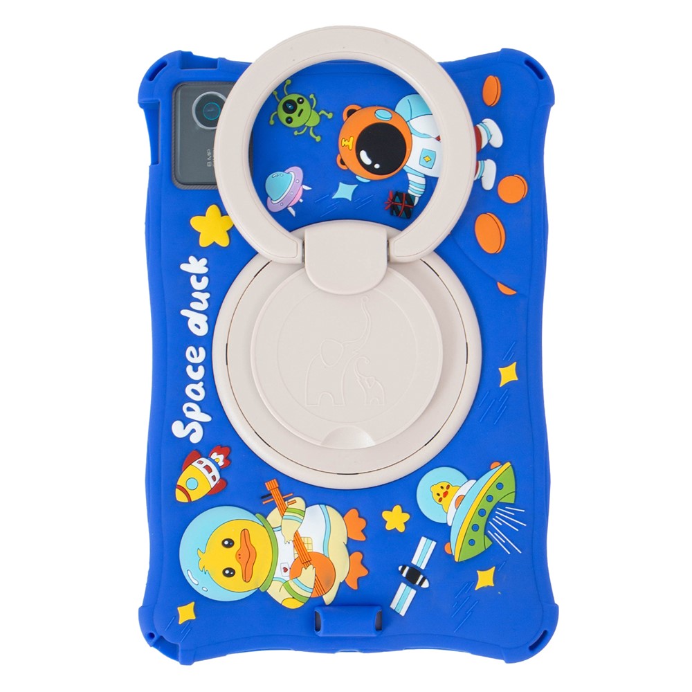 For Lenovo Tab M11 TB330FU / 331FC / Xiaoxin Pad 11 2024 Case Kickstand Cartoon Silicone Tablet Cover - Blue