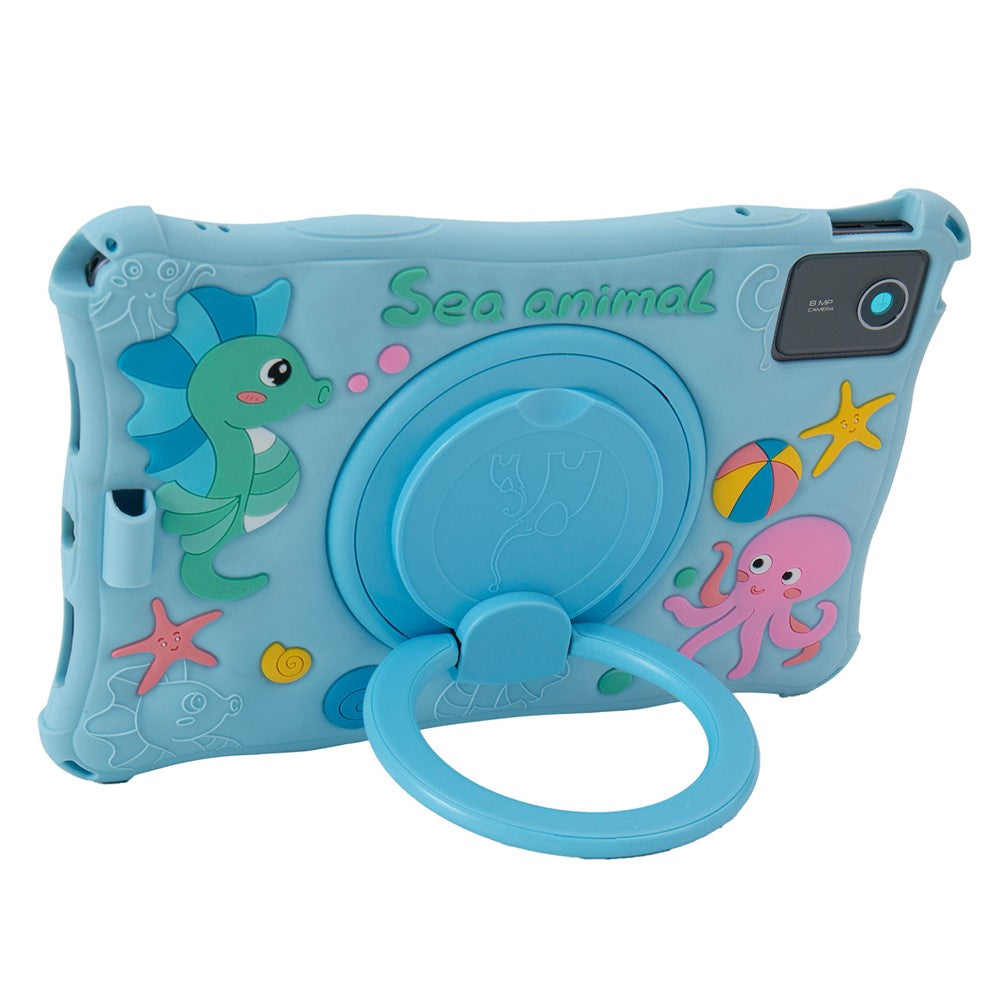 For Lenovo Tab M11 TB330FU / 331FC / Xiaoxin Pad 11 2024 Case Kickstand Cartoon Silicone Tablet Cover - Baby Blue