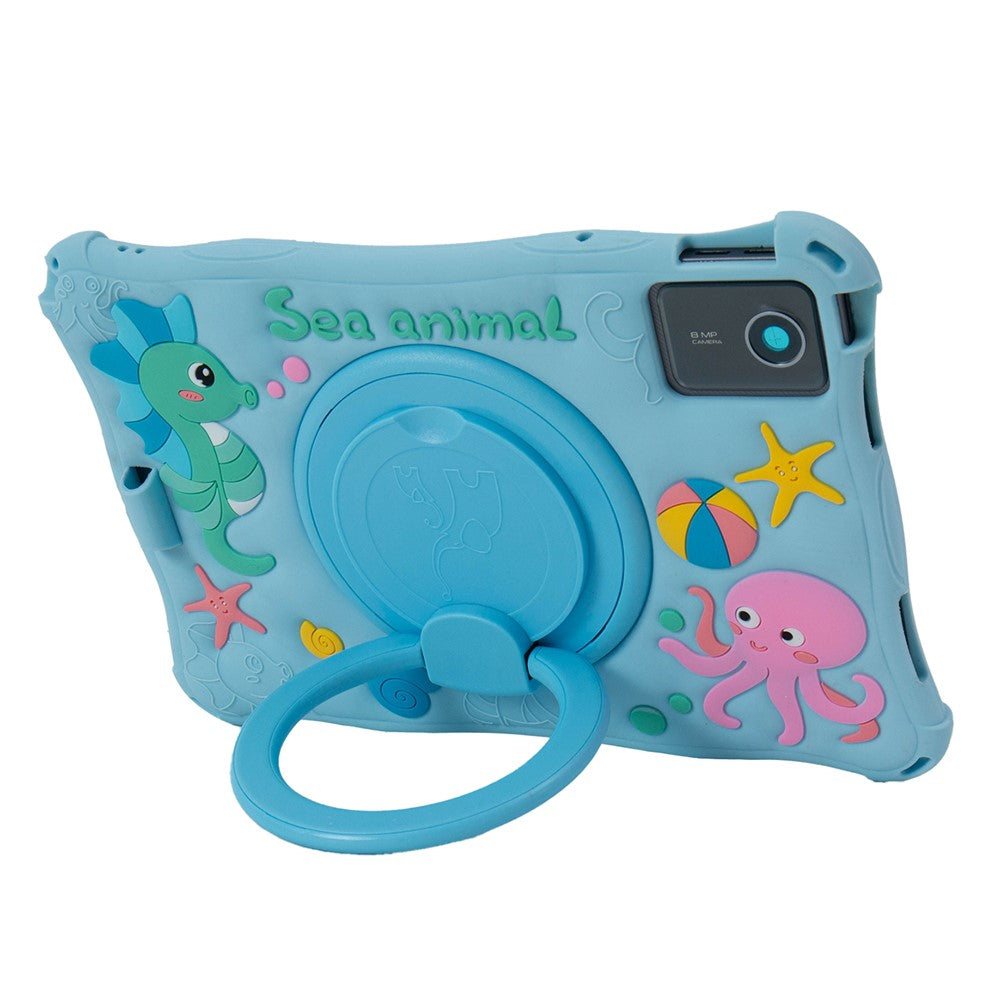 For Lenovo Tab M11 TB330FU / 331FC / Xiaoxin Pad 11 2024 Case Kickstand Cartoon Silicone Tablet Cover - Baby Blue