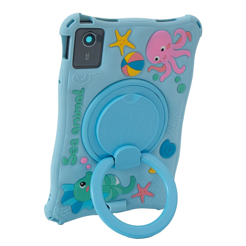 For Lenovo Tab M11 TB330FU / 331FC / Xiaoxin Pad 11 2024 Case Kickstand Cartoon Silicone Tablet Cover - Baby Blue