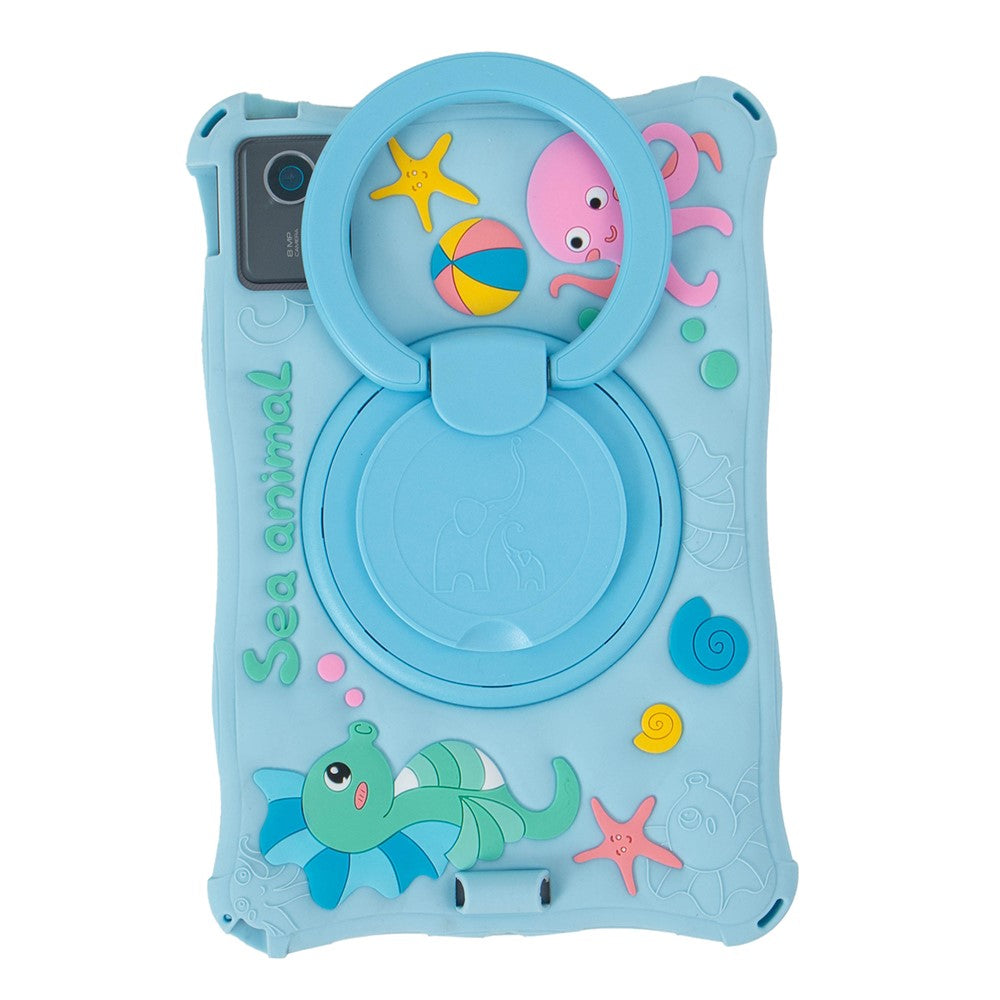 For Lenovo Tab M11 TB330FU / 331FC / Xiaoxin Pad 11 2024 Case Kickstand Cartoon Silicone Tablet Cover - Baby Blue
