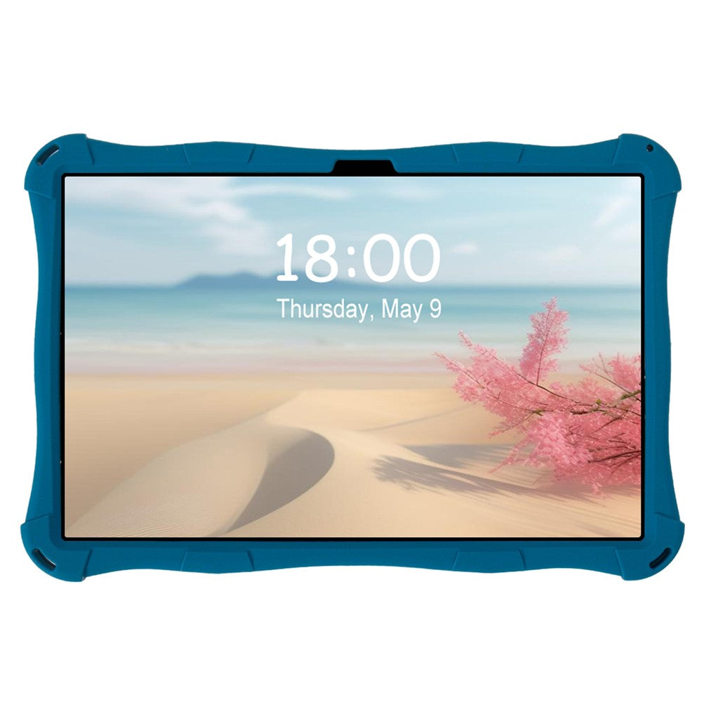 For Lenovo Tab M11 TB330FU / 331FC / Xiaoxin Pad 11 2024 Case with Shoulder Strap Kickstand Cartoon Silicone Cover - Dark Blue
