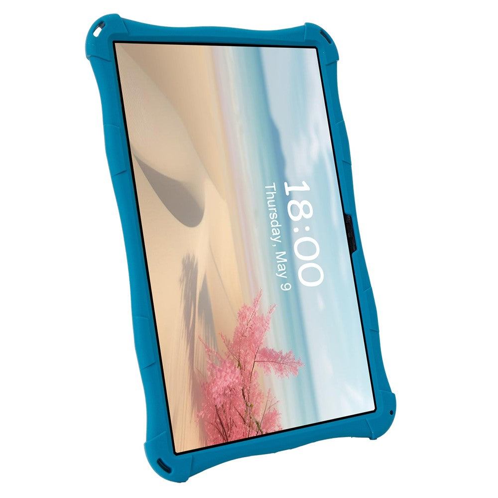 For Lenovo Tab M11 TB330FU / 331FC / Xiaoxin Pad 11 2024 Case with Shoulder Strap Kickstand Cartoon Silicone Cover - Dark Blue