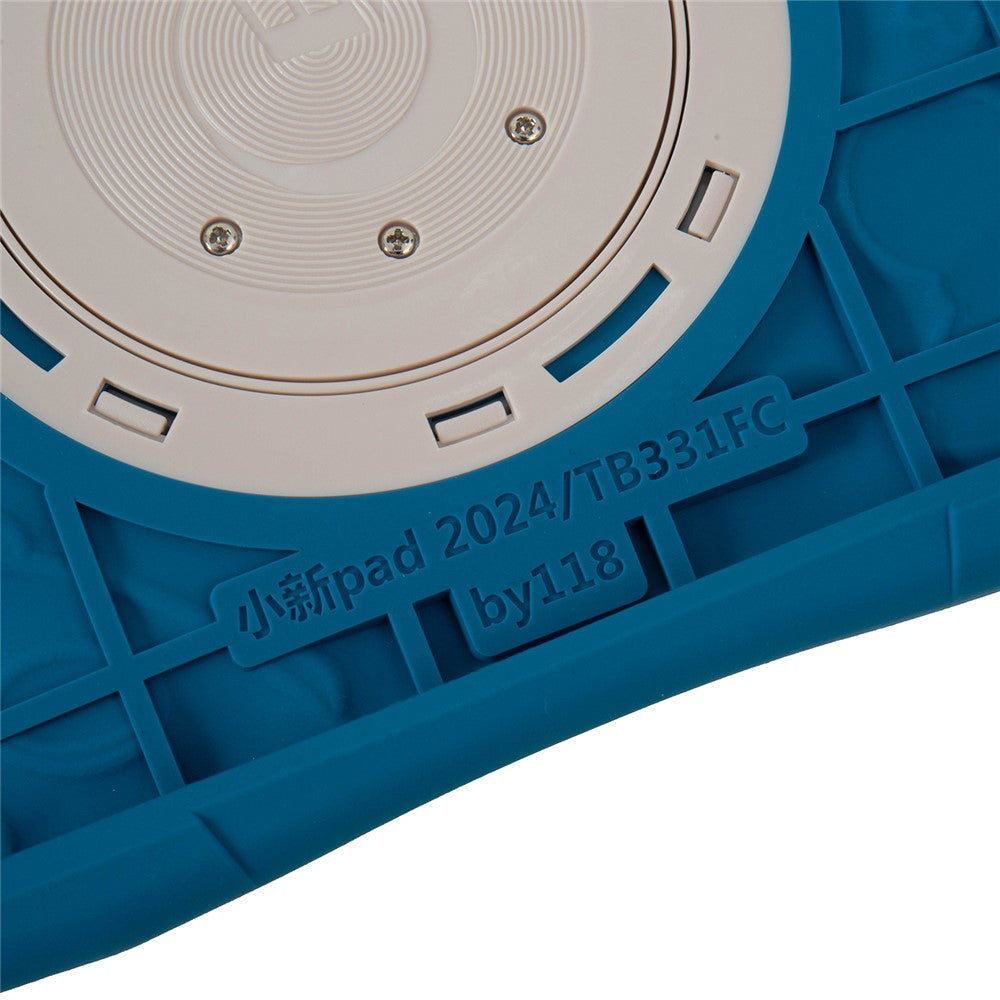 For Lenovo Tab M11 TB330FU / 331FC / Xiaoxin Pad 11 2024 Case with Shoulder Strap Kickstand Cartoon Silicone Cover - Dark Blue