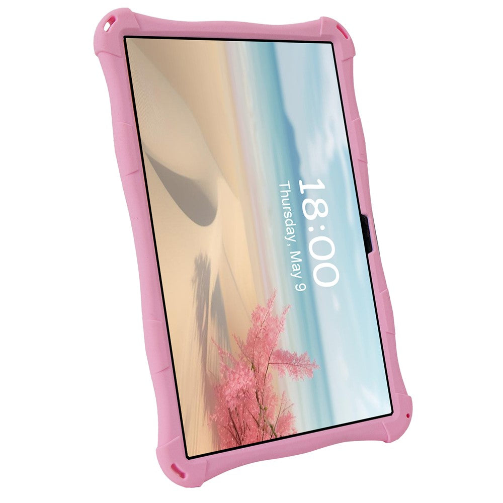 For Lenovo Tab M11 TB330FU / 331FC / Xiaoxin Pad 11 2024 Case with Shoulder Strap Kickstand Cartoon Silicone Cover - Pink