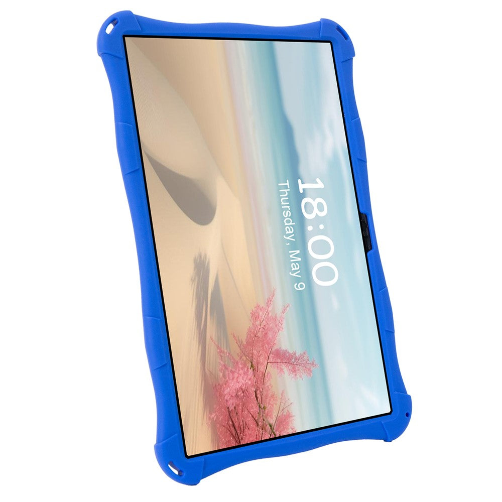 For Lenovo Tab M11 TB330FU / 331FC / Xiaoxin Pad 11 2024 Case with Shoulder Strap Kickstand Cartoon Silicone Cover - Blue