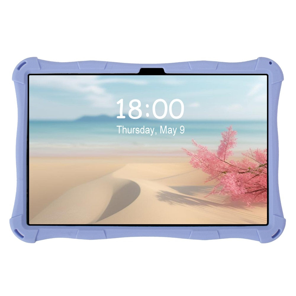 For Lenovo Tab M11 TB330FU / 331FC / Xiaoxin Pad 11 2024 Case with Shoulder Strap Kickstand Cartoon Silicone Cover - Purple