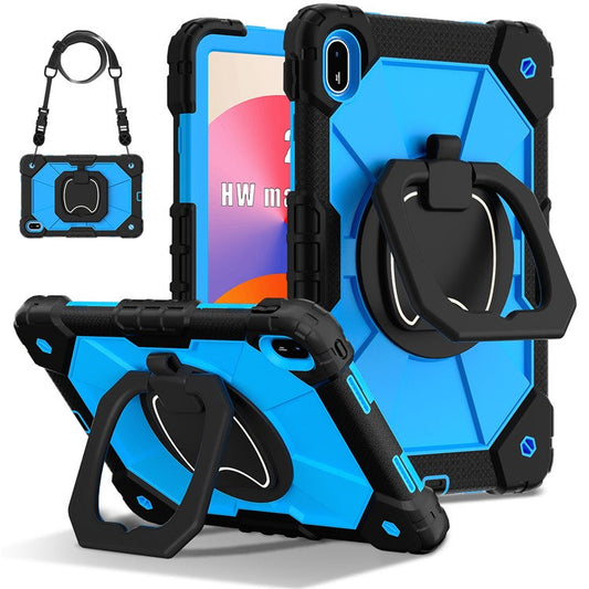 For Huawei MatePad SE 11 Kickstand Case Silicone+PC Tablet Cover - Black / Blue
