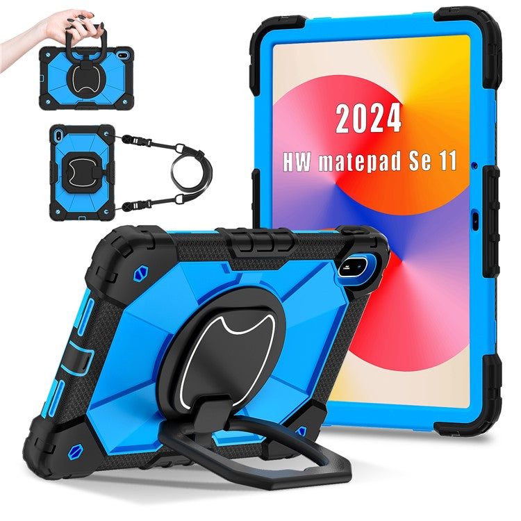 For Huawei MatePad SE 11 Kickstand Case Silicone+PC Tablet Cover - Black / Blue