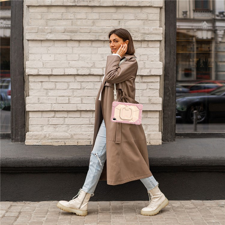 For Huawei MatePad SE 11 Kickstand Case Silicone+PC Tablet Cover - Rose Gold