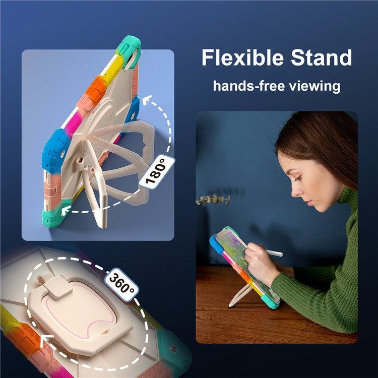 For Huawei MatePad SE 11 Kickstand Case Silicone+PC Tablet Cover - Colorful / Blue