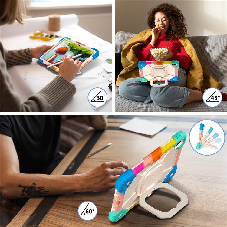 For Huawei MatePad SE 11 Kickstand Case Silicone+PC Tablet Cover - Colorful / Blue