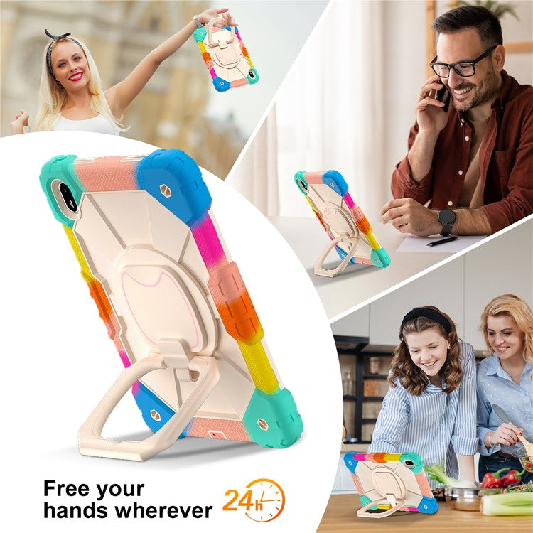 For Huawei MatePad SE 11 Kickstand Case Silicone+PC Tablet Cover - Colorful / Blue