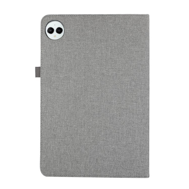 For Huawei MatePad Pro 12.2 (2024) Leather Case Card Holder Cloth Texture Tablet Stand Cover - Grey