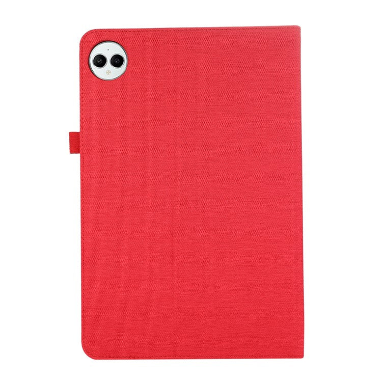 For Huawei MatePad Pro 12.2 (2024) Leather Case Card Holder Cloth Texture Tablet Stand Cover - Red