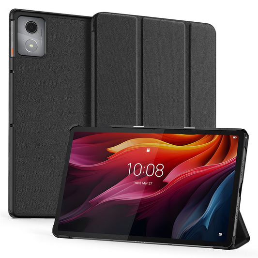 DUX DUCIS Domo Series for Lenovo Tab K11 Plus Case Tri-Fold Stand Leather Cover Auto Wake / Sleep - Black