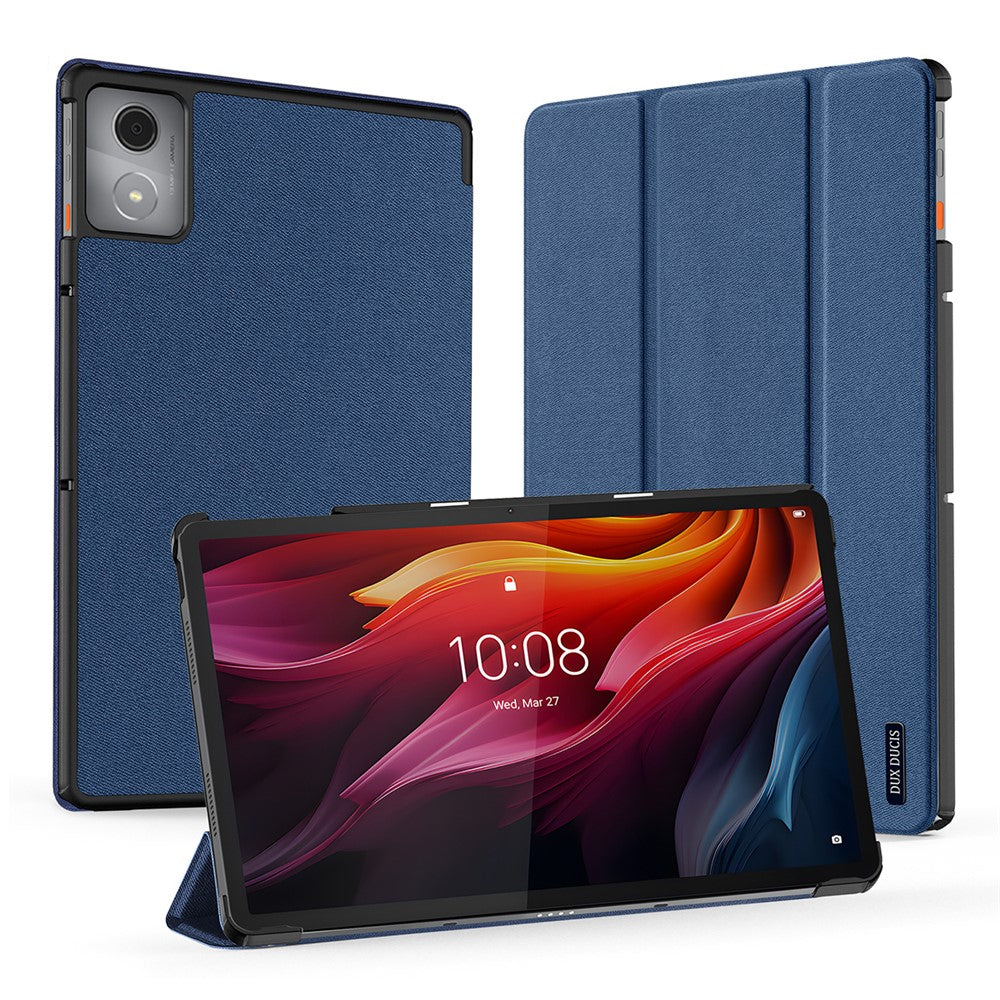 DUX DUCIS Domo Series for Lenovo Tab K11 Plus Case Tri-fold Stand Leather Cover Auto Wake / Sleep - Blue