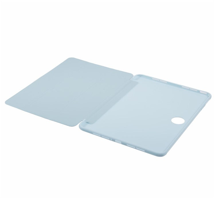 For OnePlus Pad 2 Case PU Leather+Silicone Tri-Fold Stand Tablet Cover - Baby Blue