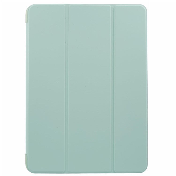 For OnePlus Pad 2 Case PU Leather+Silicone Tri-Fold Stand Tablet Cover - Green