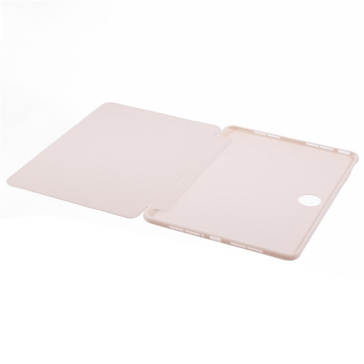 For OnePlus Pad 2 Case PU Leather+Silicone Tri-Fold Stand Tablet Cover - Pink