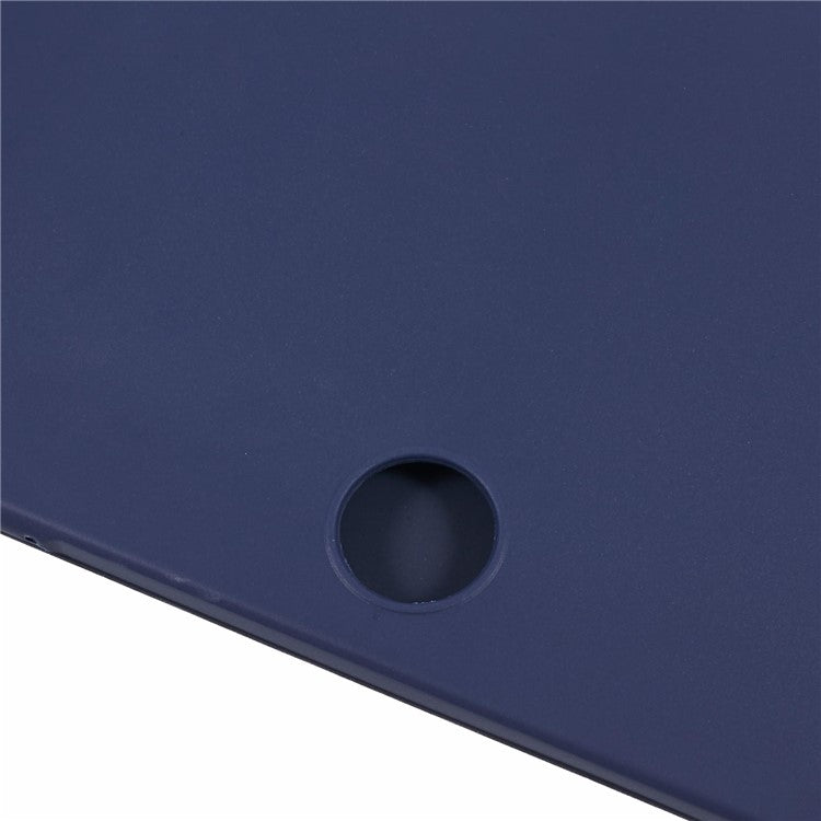For OnePlus Pad 2 Case PU Leather+Silicone Tri-Fold Stand Tablet Cover - Dark Blue