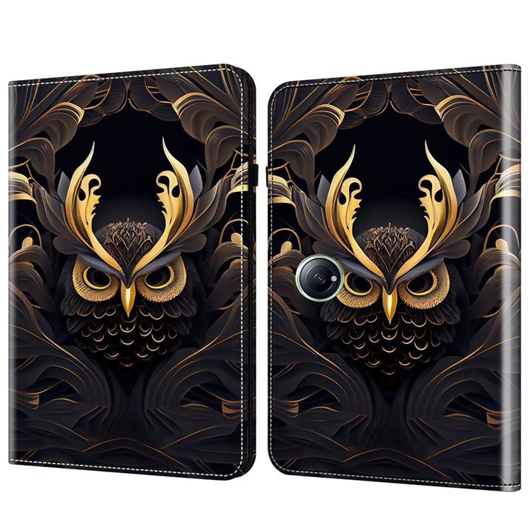 For OnePlus Pad 2  /  Pad Pro Case Flip Stand Leather Tablet Cover Pattern Printed - Owl