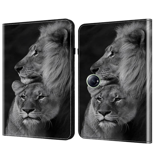 For OnePlus Pad 2  /  Pad Pro Case Flip Stand Leather Tablet Cover Pattern Printed - Couple Lions