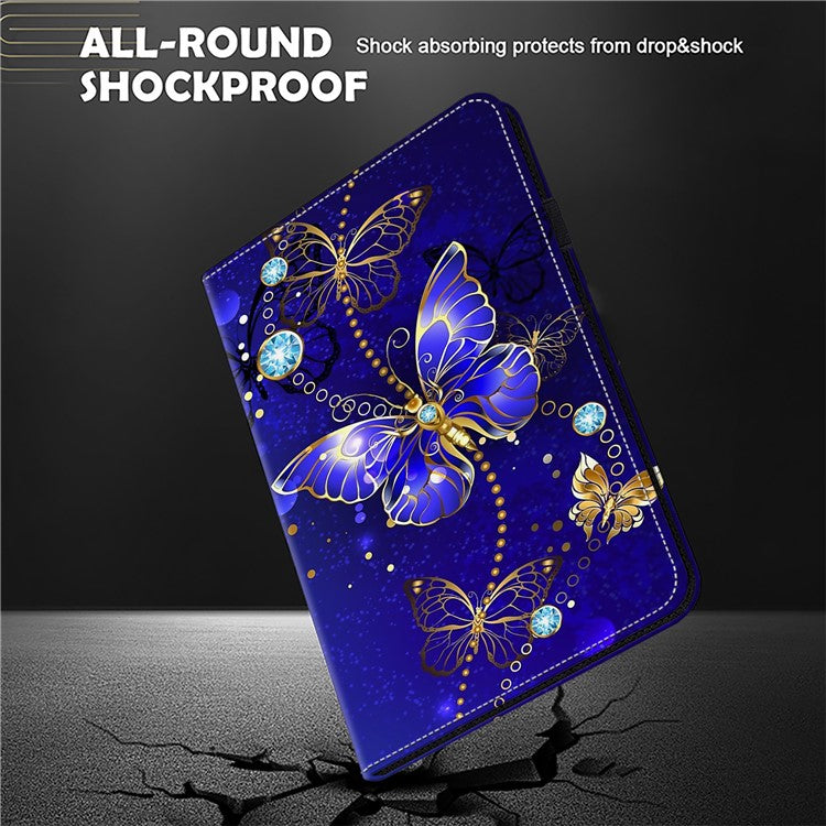 For OnePlus Pad 2  /  Pad Pro Case Pattern Printed Leather Tablet Cover with Card Slot - Butterfly
