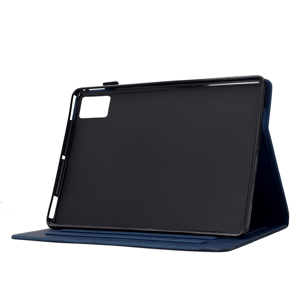 For Lenovo Tab M11 / Xiaoxin Pad 11 2024 Case Cats Imprinted PU Leather Card Slots Tablet Cover - Dark Blue