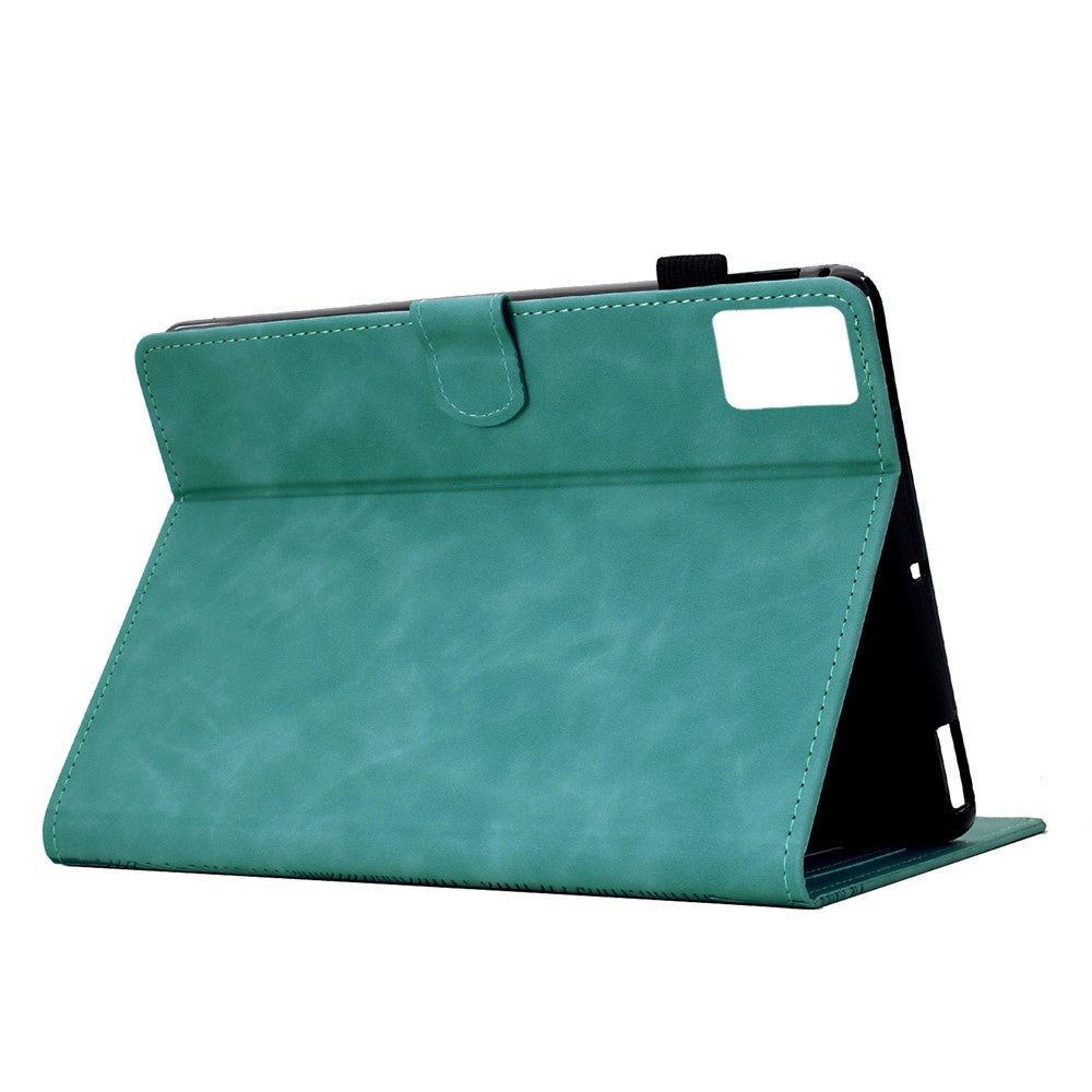 For Lenovo Tab M11 / Xiaoxin Pad 11 2024 Case Cats Imprinted PU Leather Card Slots Tablet Cover - Baby Blue