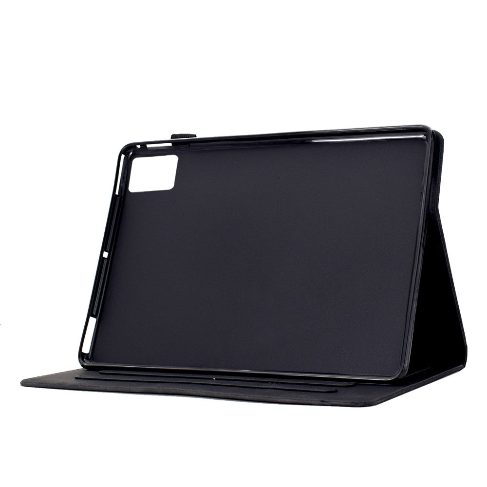 For Lenovo Tab M11 / Xiaoxin Pad 11 2024 Case Cats Imprinted PU Leather Card Slots Tablet Cover - Black