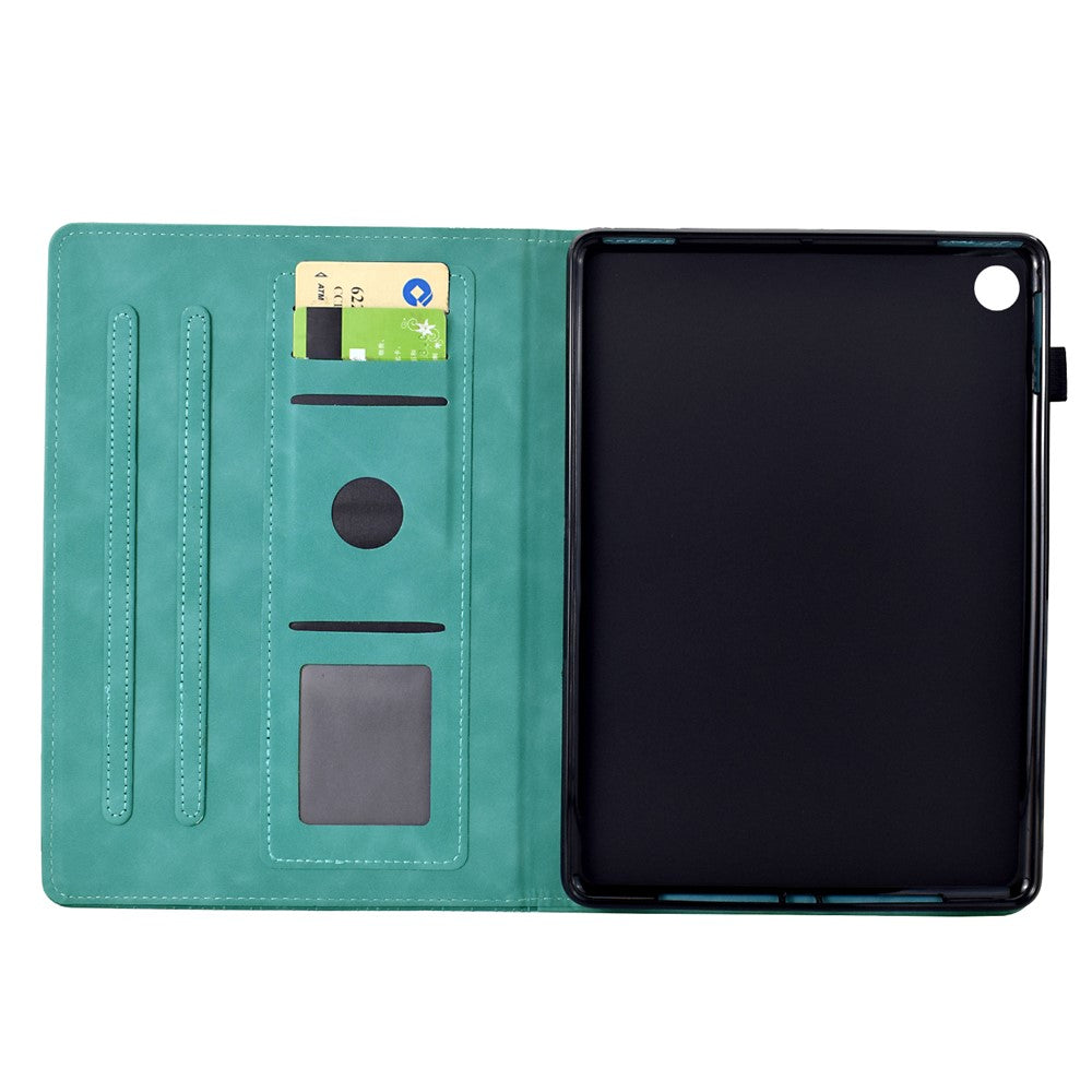 For Lenovo Tab M10 (Gen 3) Case Cats Imprinted PU Leather Card Slots Tablet Cover - Baby Blue