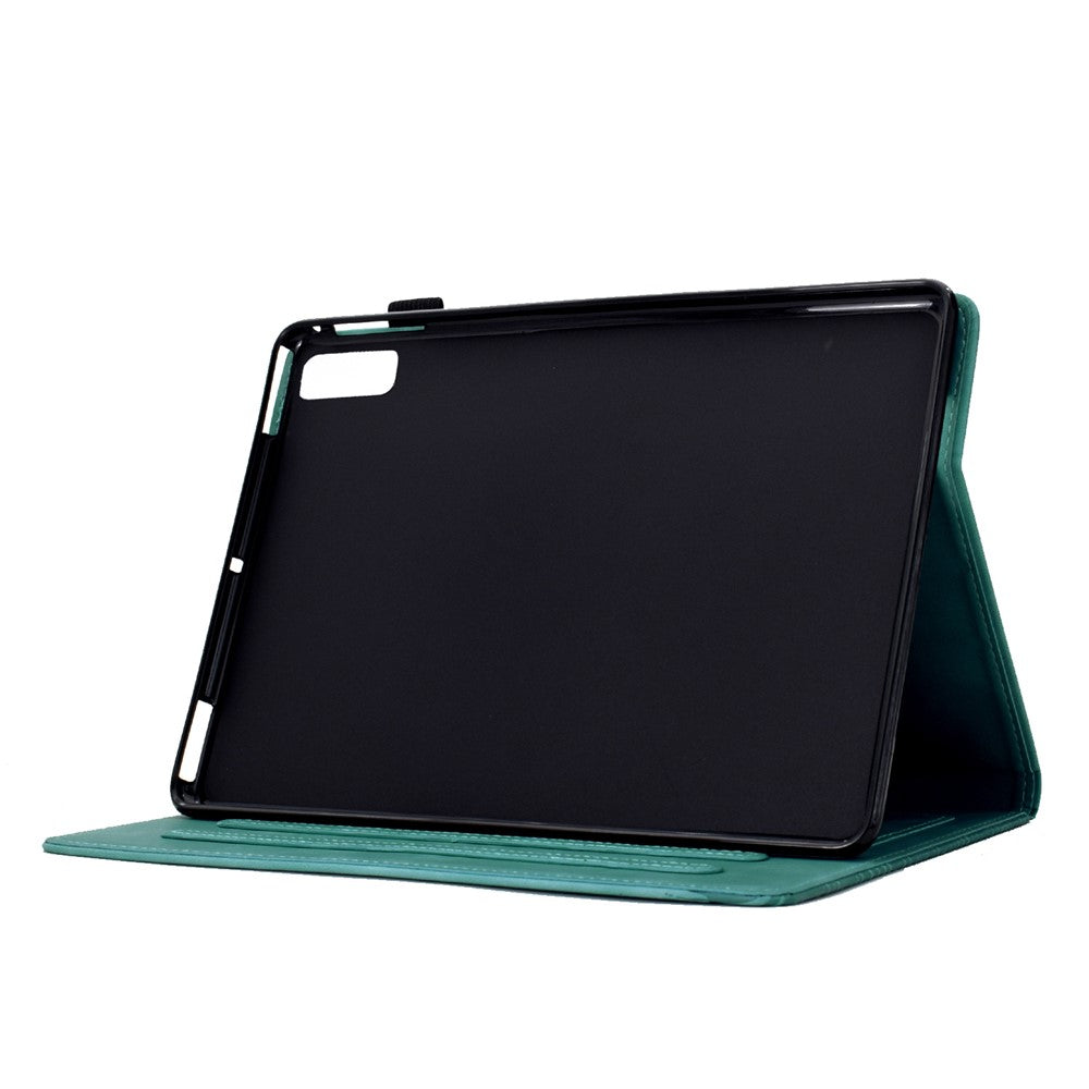 For Lenovo Tab M9 TB-310FU Case Cats Imprinted PU Leather Card Slots Tablet Cover - Baby Blue