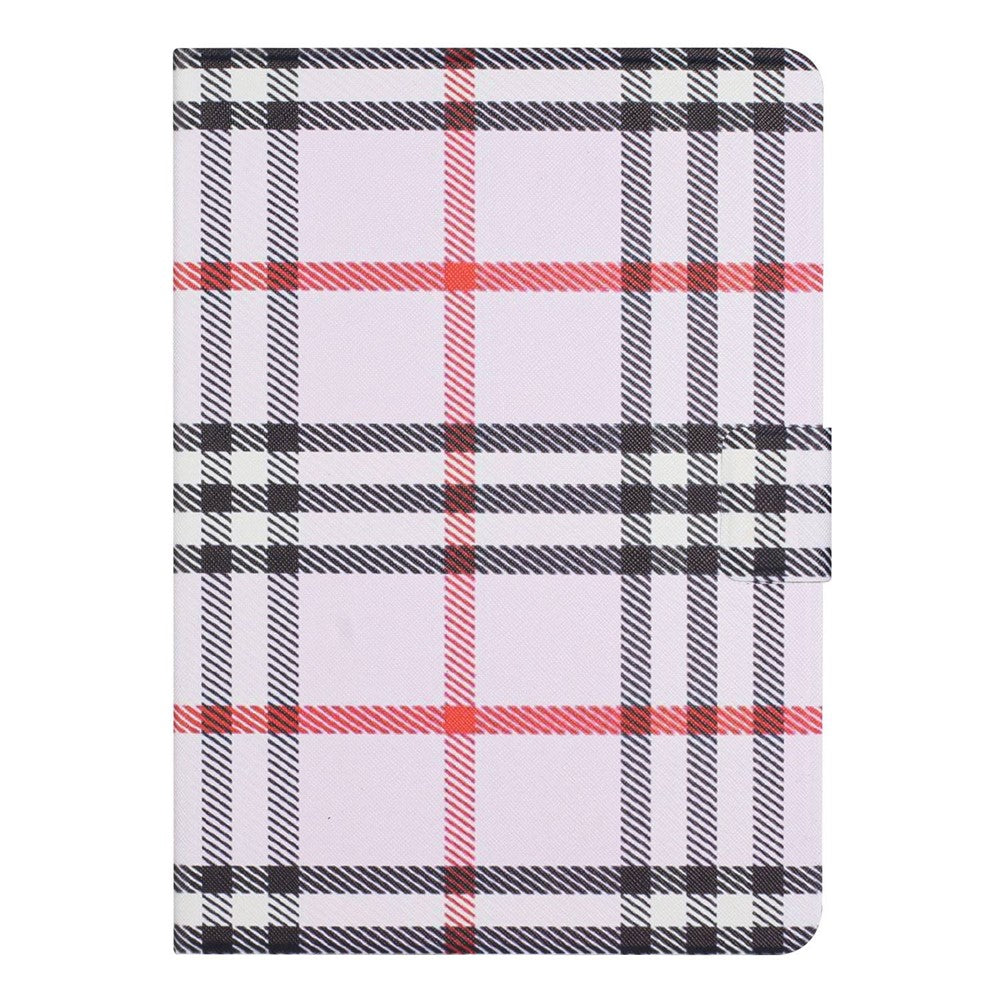 For Lenovo Tab M10 Plus (3rd Gen) / Xiaoxin Pad 2022 10.6 inch Grid Pattern Shockproof Tablet Case PU Leather Card Holder Stand Auto Wake / Sleep Cover - Light Purple