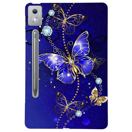 For Lenovo Tab P12 Pro 12.7 2025 / Xiaoxin Pad Pro 12.7 (2025) TPU Case Pattern Printing Slim Tablet Protective Cover - Blue Butterfly