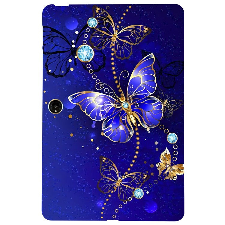 TPU Case for Oppo Pad Neo / Pad Air 2 / OnePlus Pad Go Pattern Printing Slim Tablet Protective Cover - Blue Butterfly