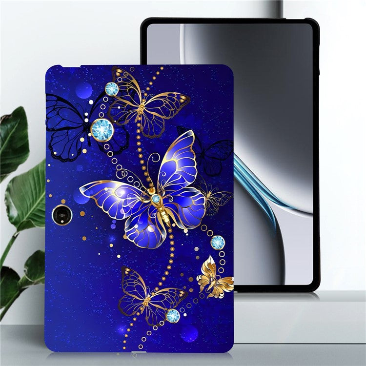 TPU Case for Oppo Pad Neo / Pad Air 2 / OnePlus Pad Go Pattern Printing Slim Tablet Protective Cover - Blue Butterfly