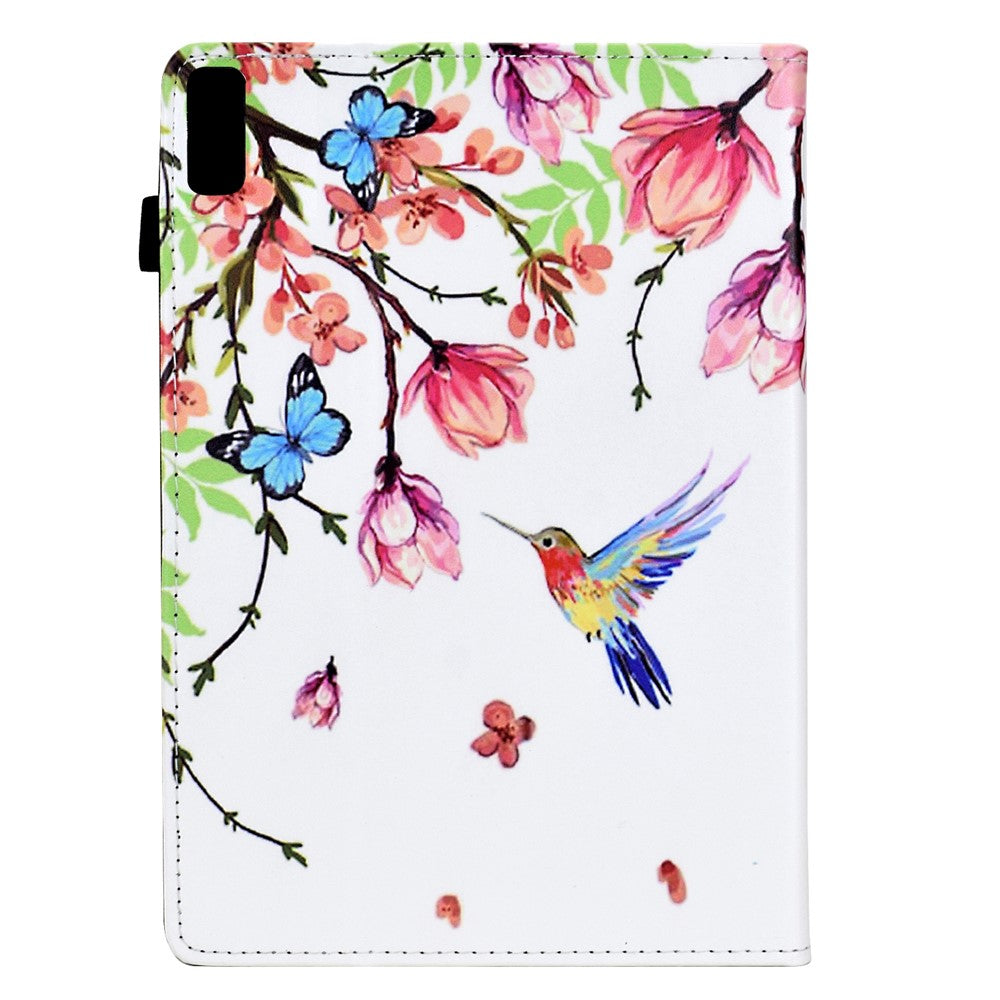 For Lenovo Tab M9 TB-310FU Case Pattern Printing Tablet Cover Shockproof Leather Card Holder Stand Case - Flowers And Birds