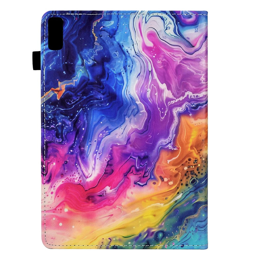 For Lenovo Tab M9 TB-310FU Case Pattern Printing Tablet Cover Shockproof Leather Card Holder Stand Case - Marble Pattern
