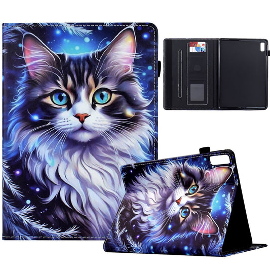 For Lenovo Tab M9 TB-310FU Case Pattern Printing Tablet Cover Shockproof Leather Card Holder Stand Case - Cat