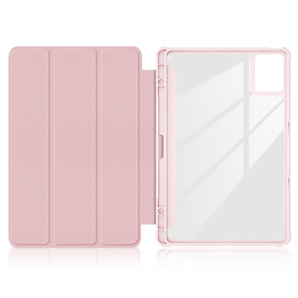 For Lenovo Tab K11 Plus TB230XC Case Auto Sleep / Wake PU Leather Flip Tablet Cover Triple-Fold Stand - Pink