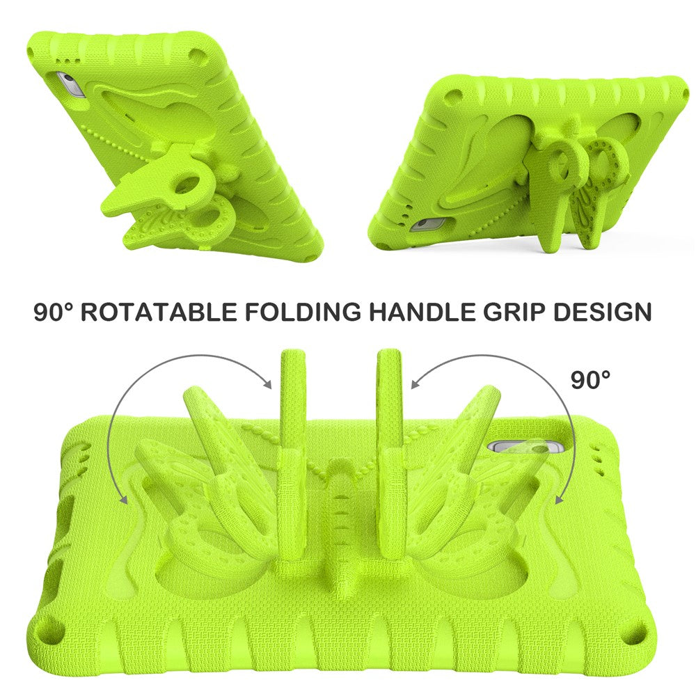 For Lenovo Tab M9 Case Butterfly Kickstand EVA Tablet Cover with Shoulder Strap - Green